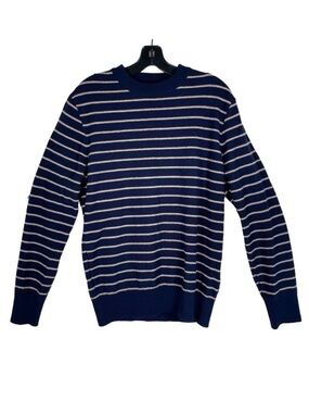 Oliver Spencer Blenheim Extra Fine Wool Navy Stripe Sweater Men’s M